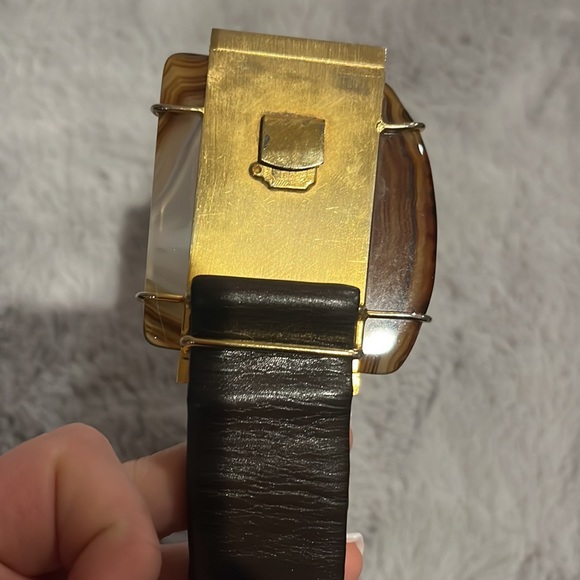 Vintage Christian Dior Agate Leather Belt - Picture 5 of 9